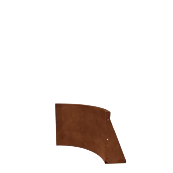 Zid de sprijin din oțel corten - Curbă interioară - 50 x 50 x 50 cm