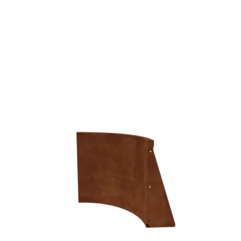 Zid de sprijin din oțel corten - Curbă interioară - 50 x 50 x 60 cm