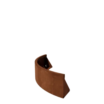 Zid de sprijin din oțel corten - Curbă exterioară - 100 x 100 x 30 cm