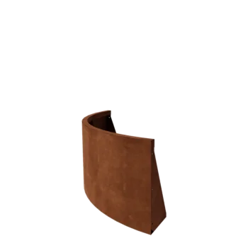Zid de sprijin din oțel corten - Curbă exterioară - 100 x 100 x 50 cm