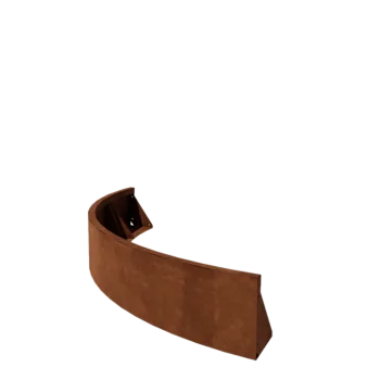 Zid de sprijin din oțel corten - Curbă exterioară - 150 x 150 x 30 cm