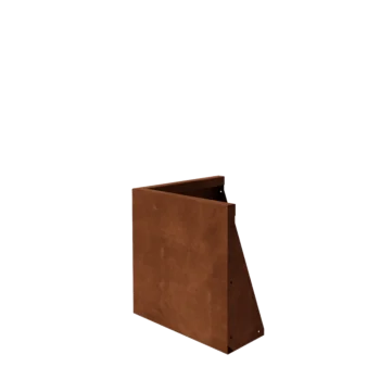 Zid de sprijin din oțel corten - Colț exterior - 50 x 50 x 50 cm