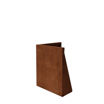 Zid de sprijin din oțel corten - Colț exterior - 50 x 50 x 60 cm