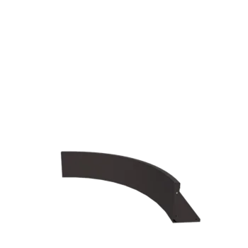 Zid de sprijin din oțel - Curbă interioară - 100 x 100 x 30 cm - Altă culoare RAL