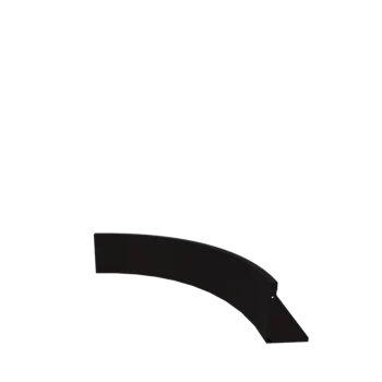 Zid de sprijin din oțel - Curbă interioară - 100 x 100 x 30 cm - RAL9005 mat (negru)