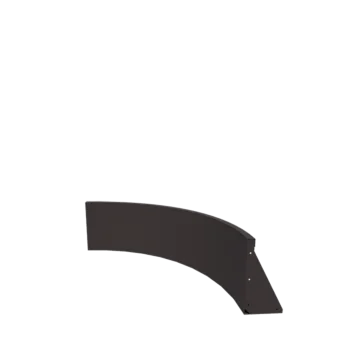 Zid de sprijin din oțel - Curbă interioară - 100 x 100 x 40 cm - RAL7016 mat (gri antracit)