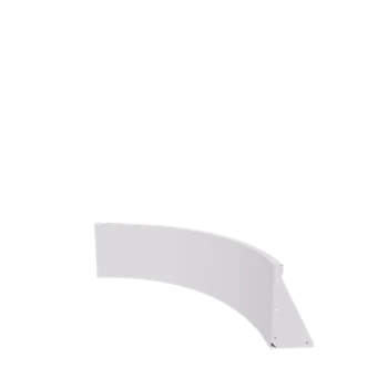 Zid de sprijin din oțel - Curbă interioară - 100 x 100 x 40 cm - RAL9010 mat (alb)