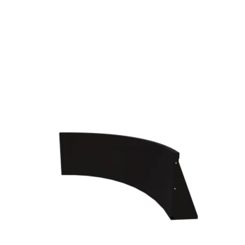 Zid de sprijin din oțel - Curbă exterioară - 100 x 100 x 50 cm - RAL9005 mat (negru)