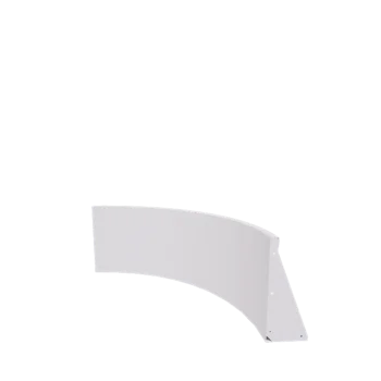 Zid de sprijin din oțel - Curbă exterioară - 100 x 100 x 50 cm - RAL9010 mat (alb)