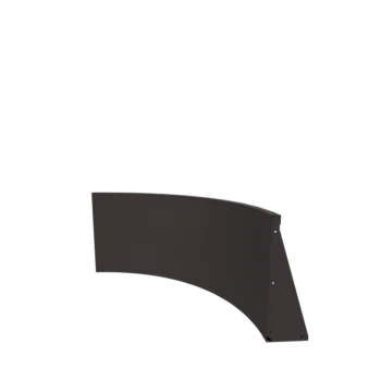 Zid de sprijin din oțel - Curbă interioară - 100 x 100 x 60 cm - RAL7016 mat (gri antracit)