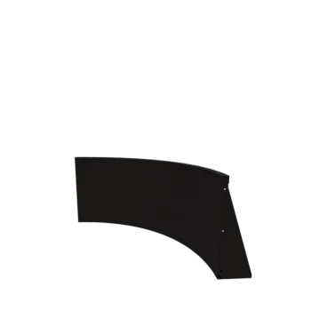 Zid de sprijin din oțel - Curbă interioară - 100 x 100 x 60 cm - RAL9005 mat (negru)