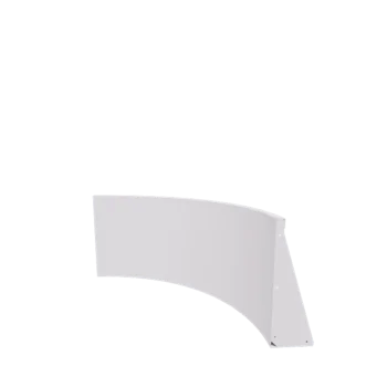 Zid de sprijin din oțel - Curbă interioară - 100 x 100 x 60 cm - RAL9010 mat (alb)