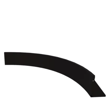 Zid de sprijin din oțel - Curbă interioară - 150 x 150 x 30 cm - RAL9005 mat (negru)