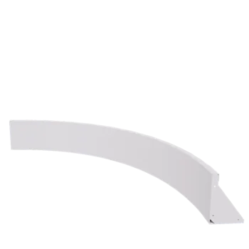 Zid de sprijin din oțel - Curbă interioară - 150 x 150 x 30 cm - RAL9010 mat (alb)