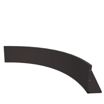 Zid de sprijin din oțel - Curbă interioară - 150 x 150 x 40 cm - RAL7016 mat (gri antracit)