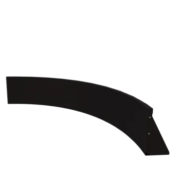 Zid de sprijin din oțel - Curbă interioară - 150 x 150 x 40 cm - RAL9005 mat (negru)