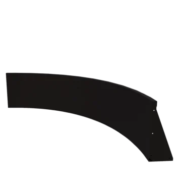 Zid de sprijin din oțel - Curbă interioară - 150 x 150 x 50 cm - RAL9005 mat (negru)