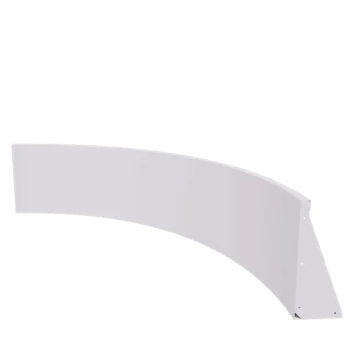 Zid de sprijin din oțel - Curbă interioară - 150 x 150 x 50 cm - RAL9010 mat (alb)
