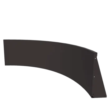 Zid de sprijin din oțel - Curbă interioară - 150 x 150 x 60 cm - RAL7016 mat (gri antracit)