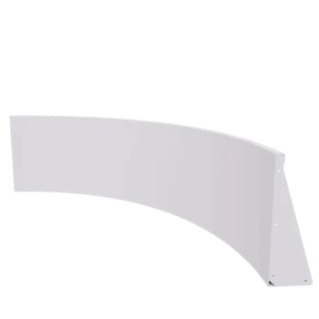 Zid de sprijin din oțel - Curbă interioară - 150 x 150 x 60 cm - RAL9010 mat (alb)