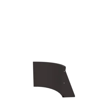 Zid de sprijin din oțel - Curbă interioară - 50 x 50 x 50 cm - RAL9005 mat (negru)