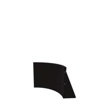 Zid de sprijin din oțel - Curbă exterioară - 50 x 50 x 50 cm - RAL9005 mat (negru)