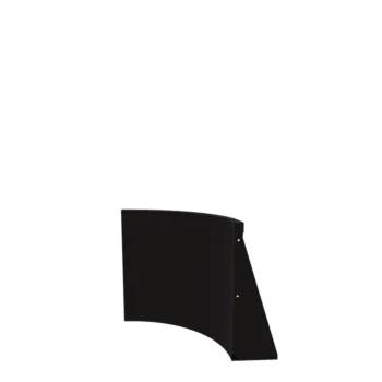 Zid de sprijin din oțel - Curbă interioară - 50 x 50 x 60 cm - RAL9005 mat (negru)