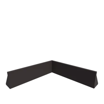 Zid de sprijin din oțel - Colț interior - 100 x 100 x 30 cm - RAL7016 mat (gri antracit)