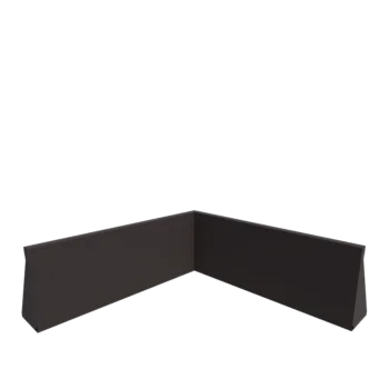 Zid de sprijin din oțel - Colț interior - 100 x 100 x 40 cm - Altă culoare RAL