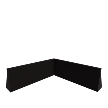 Zid de sprijin din oțel - Colț interior - 100 x 100 x 40 cm - RAL9005 mat (negru)