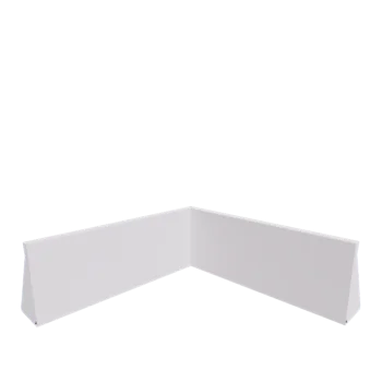 Zid de sprijin din oțel - Colț interior - 100 x 100 x 40 cm - RAL9010 mat (alb)