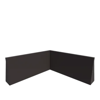 Zid de sprijin din oțel - Colț interior - 100 x 100 x 50 cm - Altă culoare RAL