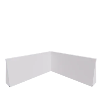 Zid de sprijin din oțel - Colț interior - 100 x 100 x 50 cm - RAL9010 mat (alb)