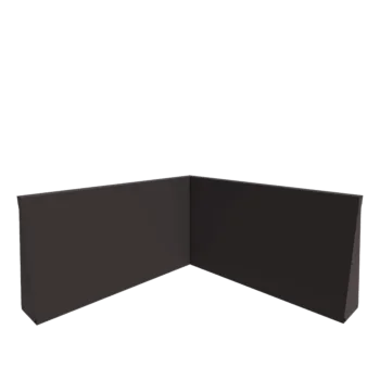 Zid de sprijin din oțel - Colț interior - 100 x 100 x 60 cm - Altă culoare RAL