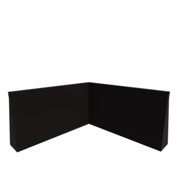 Zid de sprijin din oțel - Colț interior - 100 x 100 x 60 cm - RAL9005 mat (negru)