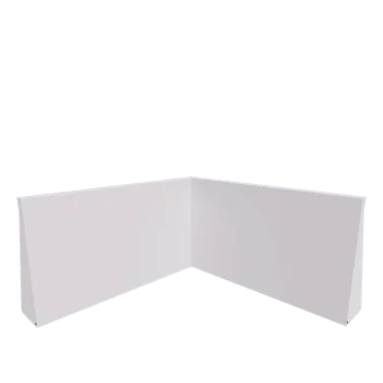Zid de sprijin din oțel - Colț interior - 100 x 100 x 60 cm - RAL9010 mat (alb)