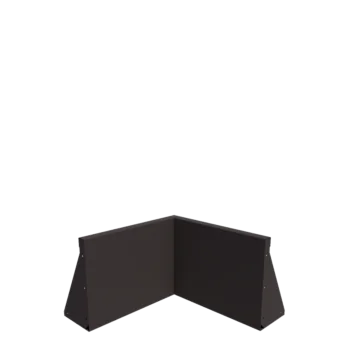 Zid de sprijin din oțel - Colț interior - 50 x 50 x 40 cm - Altă culoare RAL