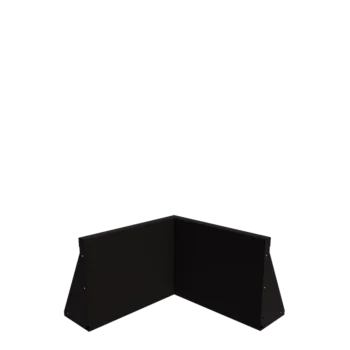 Zid de sprijin din oțel - Colț interior - 50 x 50 x 40 cm - RAL9005 mat (negru)