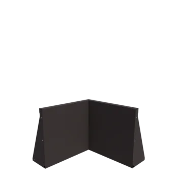 Zid de sprijin din oțel - Colț interior - 50 x 50 x 50 cm - RAL7016 mat (gri antracit)