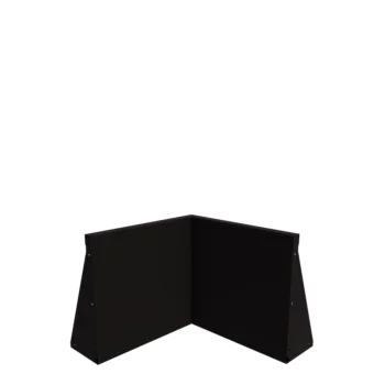 Zid de sprijin din oțel - Colț interior - 50 x 50 x 50 cm - RAL9005 mat (negru)