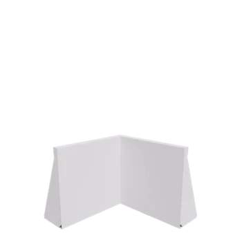 Zid de sprijin din oțel - Colț interior - 50 x 50 x 50 cm - RAL9010 mat (alb)