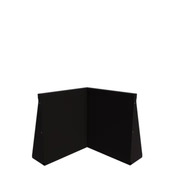 Zid de sprijin din oțel - Colț interior - 50 x 50 x 60 cm - RAL9005 mat (negru)