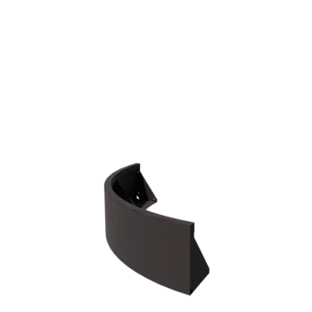 Zid de sprijin din oțel - Curbă exterioară - 100 x 100 x 30 cm - Altă culoare RAL