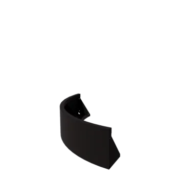 Zid de sprijin din oțel - Curbă exterioară - 100 x 100 x 30 cm - RAL9005 mat (negru)