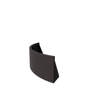 Zid de sprijin din oțel - Curbă exterioară - 100 x 100 x 40 cm - RAL7016 matt (gri antracit)