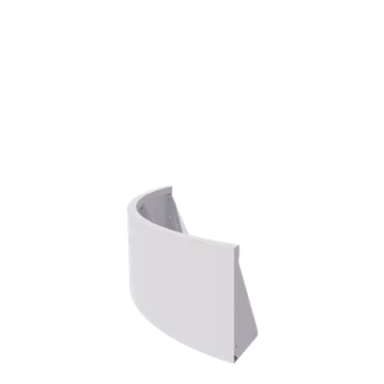 Zid de sprijin din oțel - Curbă exterioară - 100 x 100 x 40 cm - RAL9010 mat (alb)