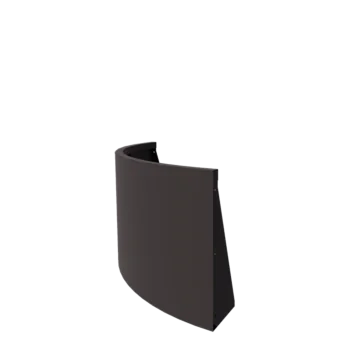 Zid de sprijin din oțel - Curbă exterioară - 100 x 100 x 60 cm - RAL7016 matt (gri antracit)