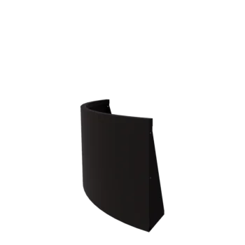 Zid de sprijin din oțel - Curbă exterioară - 100 x 100 x 60 cm - RAL9005 mat (negru)