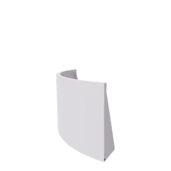 Zid de sprijin din oțel - Curbă exterioară - 100 x 100 x 60 cm - RAL9010 mat (alb)