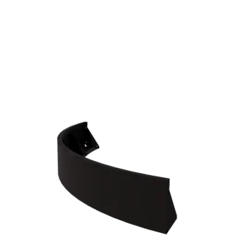 Zid de sprijin din oțel - Curbă exterioară - 150 x 150 x 30 cm - RAL9005 mat (negru)